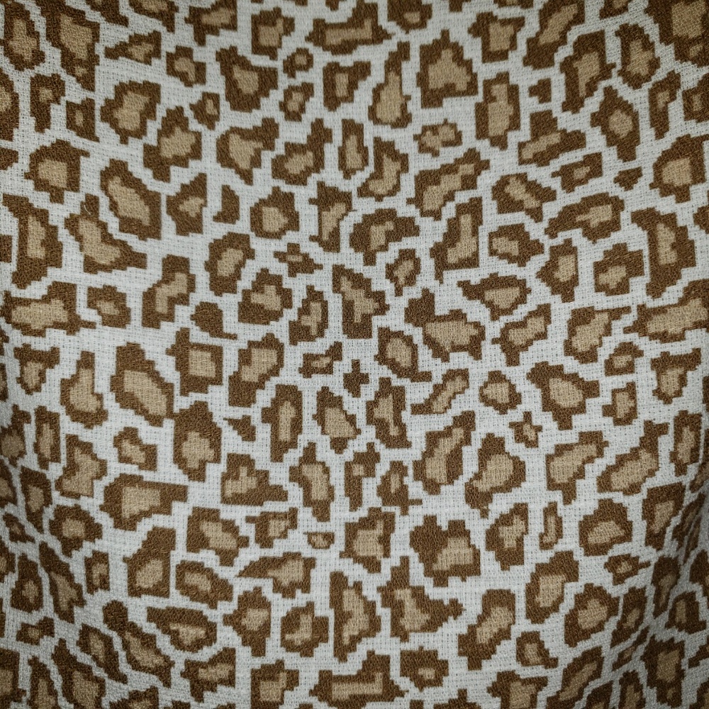 Leopard Cheetah Mini Linen Dress - Picture 4 of 6